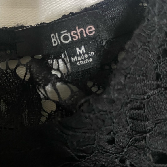 Black Lace top body con dress size M - Picture 5 of 6